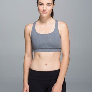 Lululemon Energy Bra Heathered Deep Gray Size 10